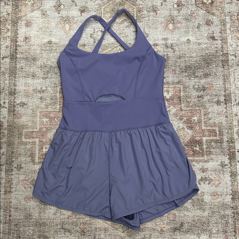 Woman’s Purple Free Movement Athletic Workout Romper